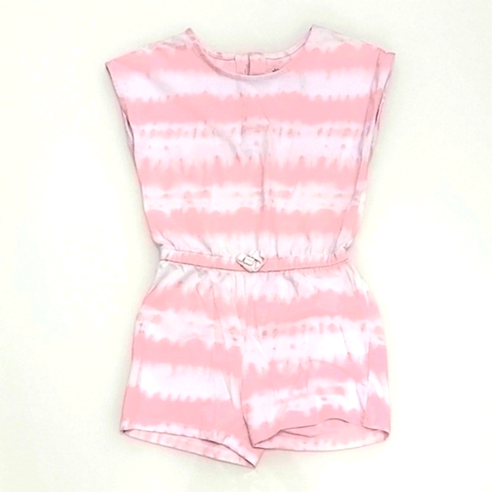 Joe Fresh lightweight pink tie dye striped romper